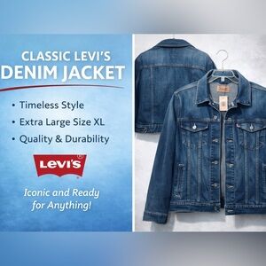 Women’s Levi's Classic Blue Denim Jacket with Brown Label